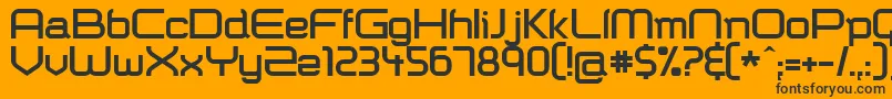 Shazbot Font – Black Fonts on Orange Background