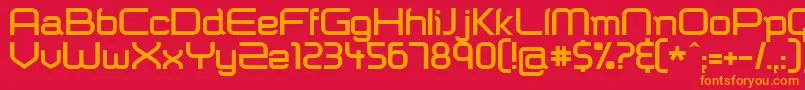 Shazbot Font – Orange Fonts on Red Background