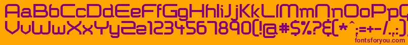 Shazbot Font – Purple Fonts on Orange Background