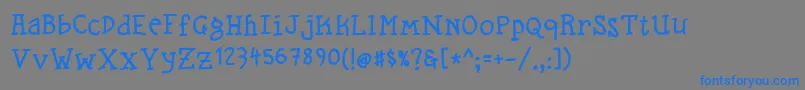 Straygosling Font – Blue Fonts on Gray Background