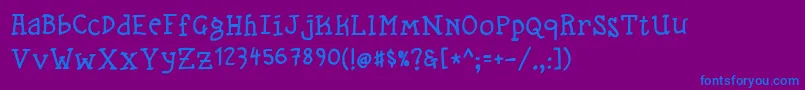 Więcej informacji o czcionce Straygosling Czcionka Straygosling – niebieskie czcionki na fioletowym tle