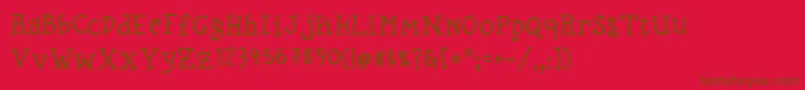 Straygosling Font – Brown Fonts on Red Background