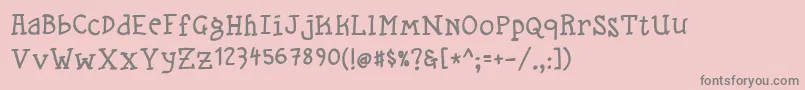 Шрифт Straygosling – серые шрифты на розовом фоне