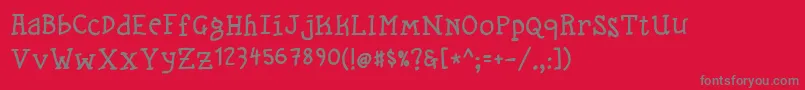 Straygosling Font – Gray Fonts on Red Background