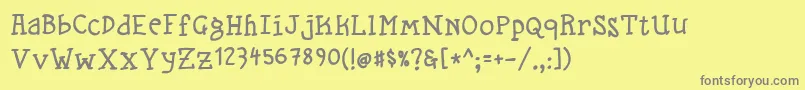 Straygosling Font – Gray Fonts on Yellow Background