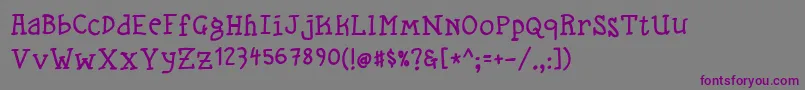 Straygosling Font – Purple Fonts on Gray Background