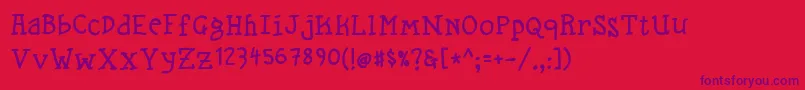 Straygosling Font – Purple Fonts on Red Background