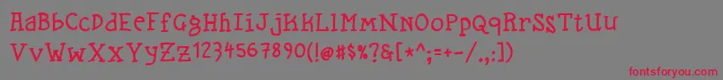 Straygosling Font – Red Fonts on Gray Background