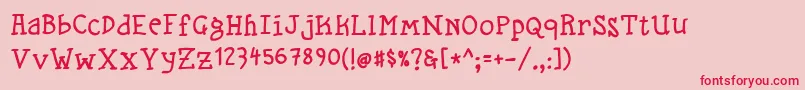 Straygosling Font – Red Fonts on Pink Background
