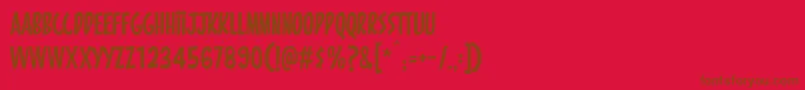 Pintanina Font – Brown Fonts on Red Background