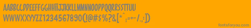 フォントPintanina – オレンジの背景に灰色の文字