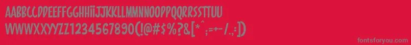 フォントPintanina – 赤い背景に灰色の文字