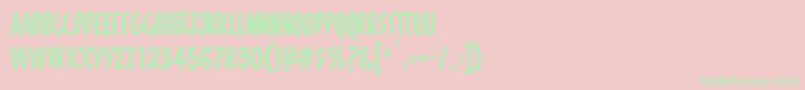 Pintanina Font – Green Fonts on Pink Background