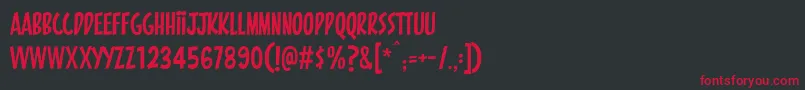 Pintanina Font – Red Fonts on Black Background