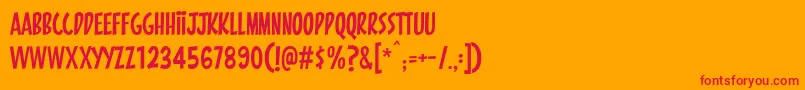 Pintanina Font – Red Fonts on Orange Background