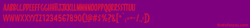 Pintanina Font – Red Fonts on Purple Background