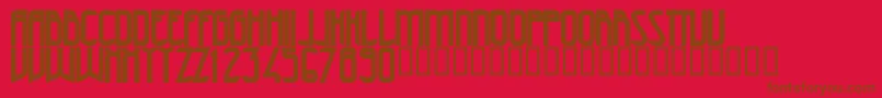 Fonte 47Bold – fontes marrons em um fundo vermelho
