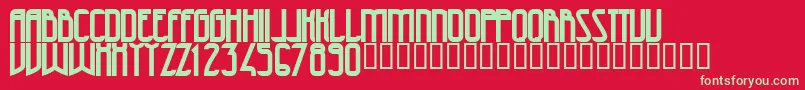 Шрифт 47Bold – зелёные шрифты на красном фоне