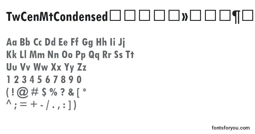 TwCenMtCondensedРџРѕР»СѓР¶РёСЂРЅС‹Р№ Font – alphabet, numbers, special characters