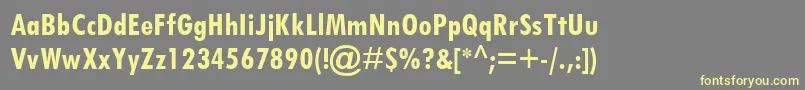 フォントTwCenMtCondensedРџРѕР»СѓР¶РёСЂРЅС‹Р№ – 黄色のフォント、灰色の背景