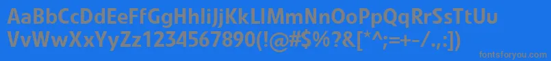 LinotypevetoMedium Font – Gray Fonts on Blue Background