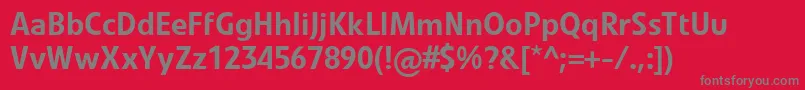 LinotypevetoMedium Font – Gray Fonts on Red Background