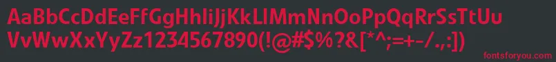 LinotypevetoMedium Font – Red Fonts on Black Background
