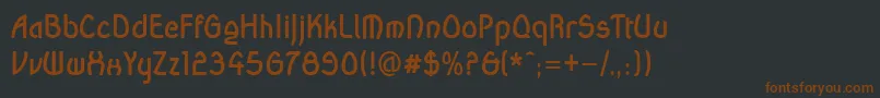 Шрифт WandaBold – коричневые шрифты на чёрном фоне