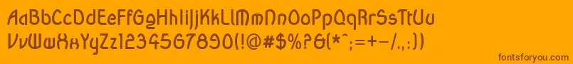 WandaBold Font – Brown Fonts on Orange Background