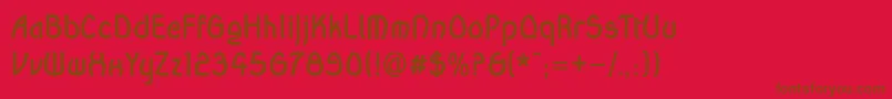 WandaBold Font – Brown Fonts on Red Background