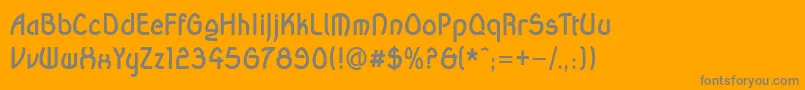 WandaBold Font – Gray Fonts on Orange Background