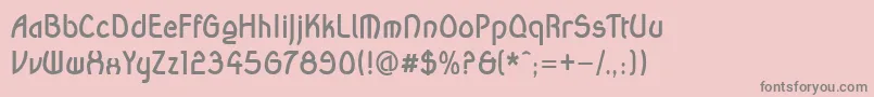 フォントWandaBold – ピンクの背景に灰色の文字