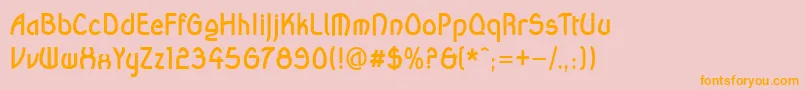 WandaBold Font – Orange Fonts on Pink Background