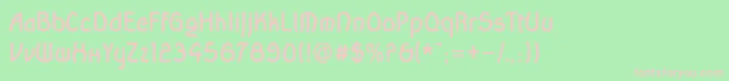 WandaBold Font – Pink Fonts on Green Background