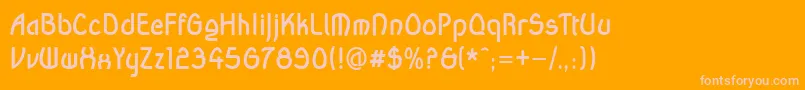 WandaBold Font – Pink Fonts on Orange Background