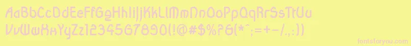 WandaBold Font – Pink Fonts on Yellow Background