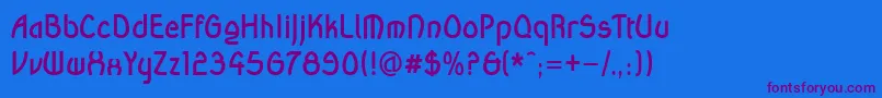 WandaBold Font – Purple Fonts on Blue Background