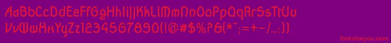 WandaBold Font – Red Fonts on Purple Background