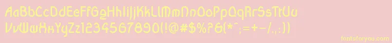 WandaBold Font – Yellow Fonts on Pink Background