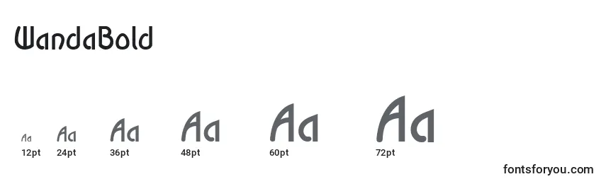 Größen der Schriftart WandaBold