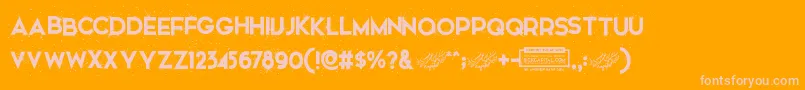 SnowinterFreeForPersonalUse Font – Pink Fonts on Orange Background