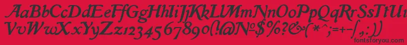 IslaRegular Font – Black Fonts on Red Background