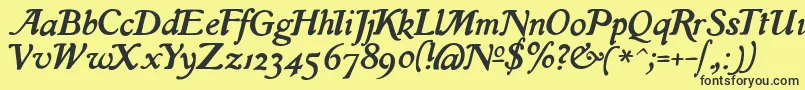 IslaRegular Font – Black Fonts on Yellow Background