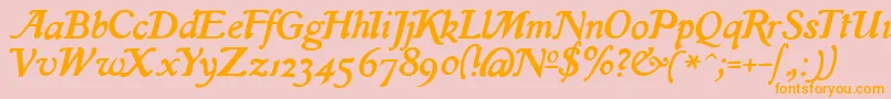 More about IslaRegular Font IslaRegular Font – Orange Fonts on Pink Background
