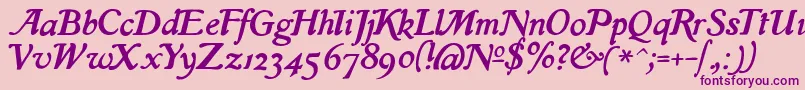 Шрифт IslaRegular – фиолетовые шрифты на розовом фоне