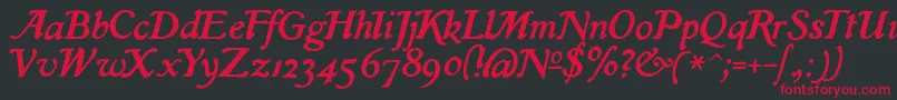 IslaRegular Font – Red Fonts on Black Background