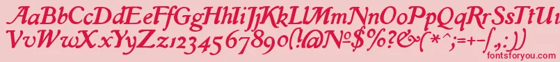 Шрифт IslaRegular – красные шрифты на розовом фоне