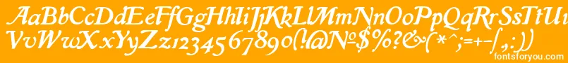 fuente IslaRegular – Fuentes Blancas Sobre Fondo Naranja