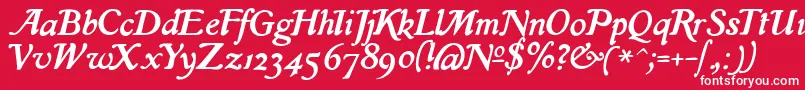 Шрифт IslaRegular – белые шрифты на красном фоне