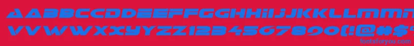 Galantsemital Font – Blue Fonts on Red Background